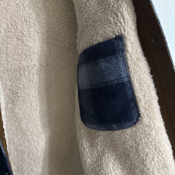 Jachs New York Flannel Shirt Jacket Blue Plaid Wool Insulated Shacket Mens M - Picture 4 of 6